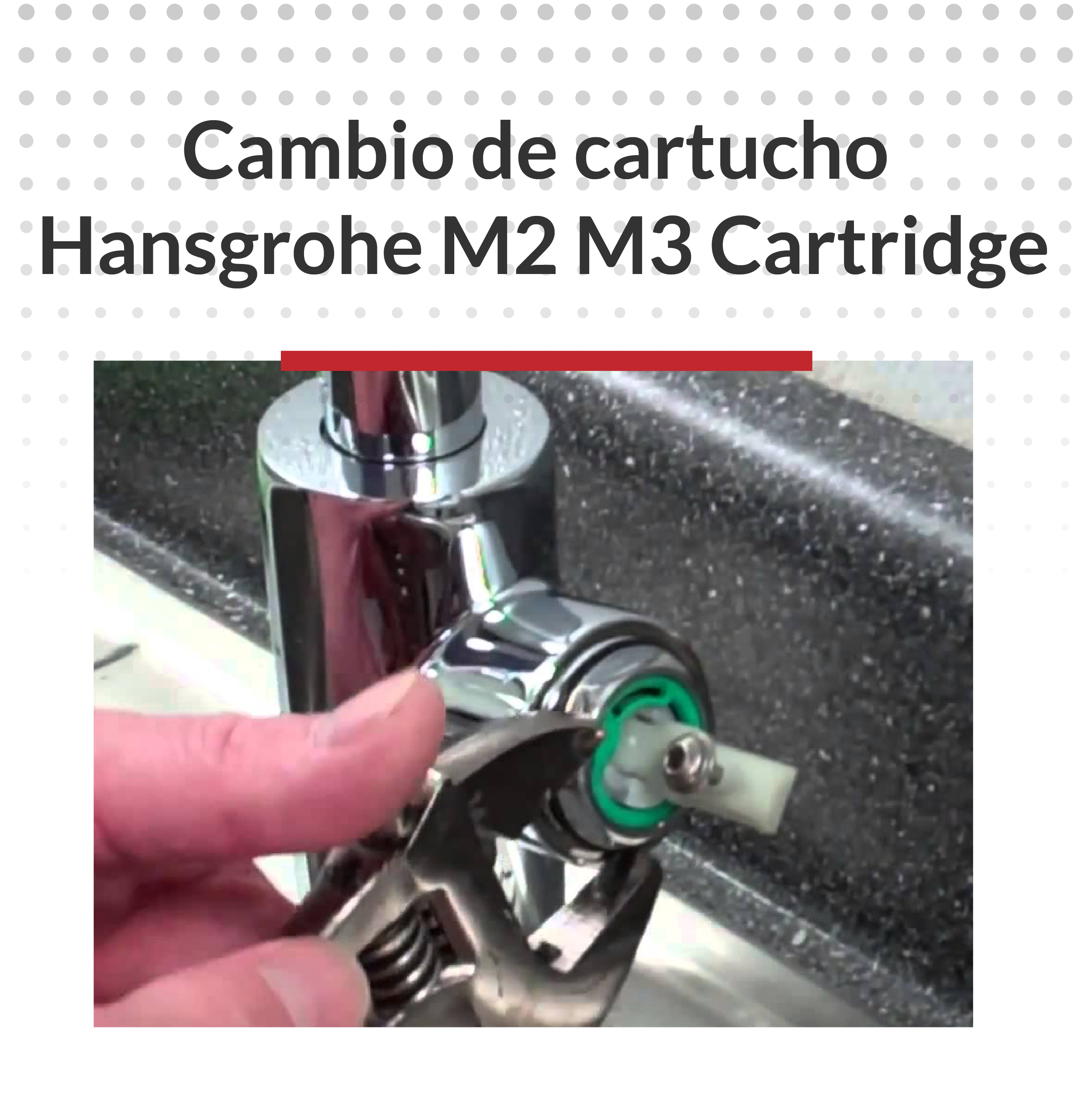 Cambio de cartucho Hansgrohe M2 M3 Cartridge