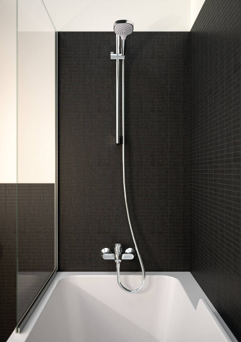 HANSGROHE CROMA SELECT E VARIO/BARRA 650 MM/ ISIFLEX 1600 MM  BLANCO CROMO