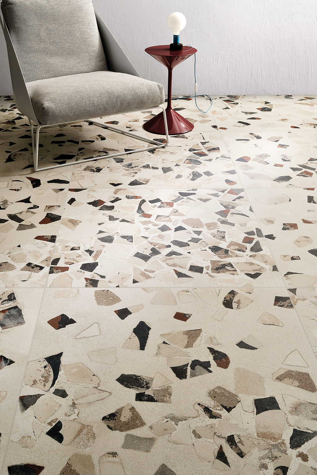 FIORANESE I COCCI CENERE SPACATTO 90X90 RECT