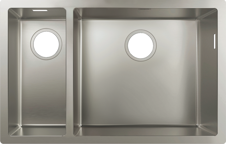 HANSGROHE SINKS\tSTAINLESS STEEL  705 X 450 MM PILETA Y MEDIA