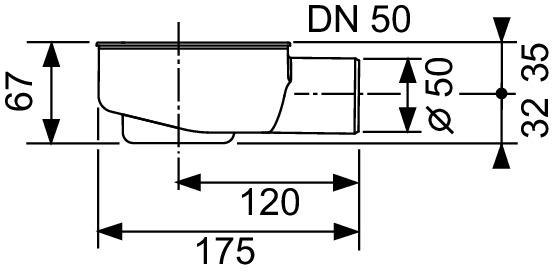 TECE DRAINLINE DESAGÜE DN50 LATERAL 42 LTS POR MINUTO