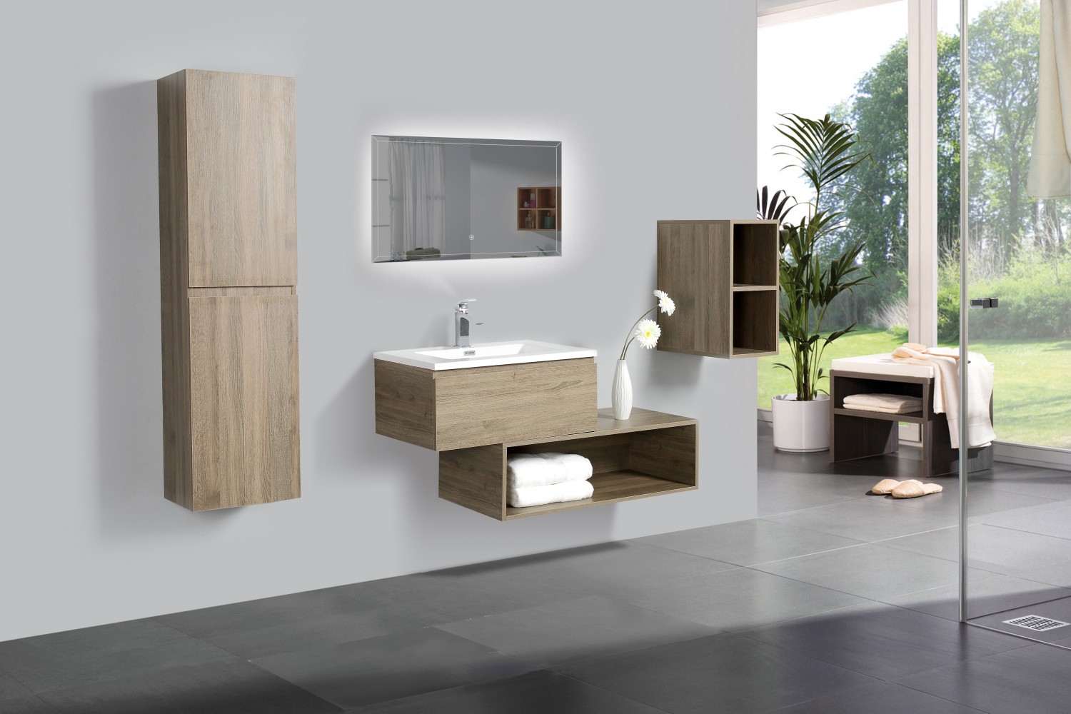 KLIPEN METRO 1000 CART OAK MUEBLE 100X48X30 C/ BACHA