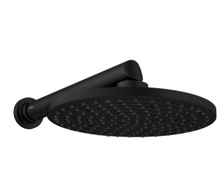 DECA AQUAMAX ROCIADOR 210 MM CON BRAZO PARED BLACK MATTE